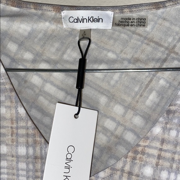 CalvinKlein Striped Ruched-side Top - Picture 2 of 8